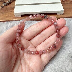 6mm Strawberry Quartz Stretch Bracelet